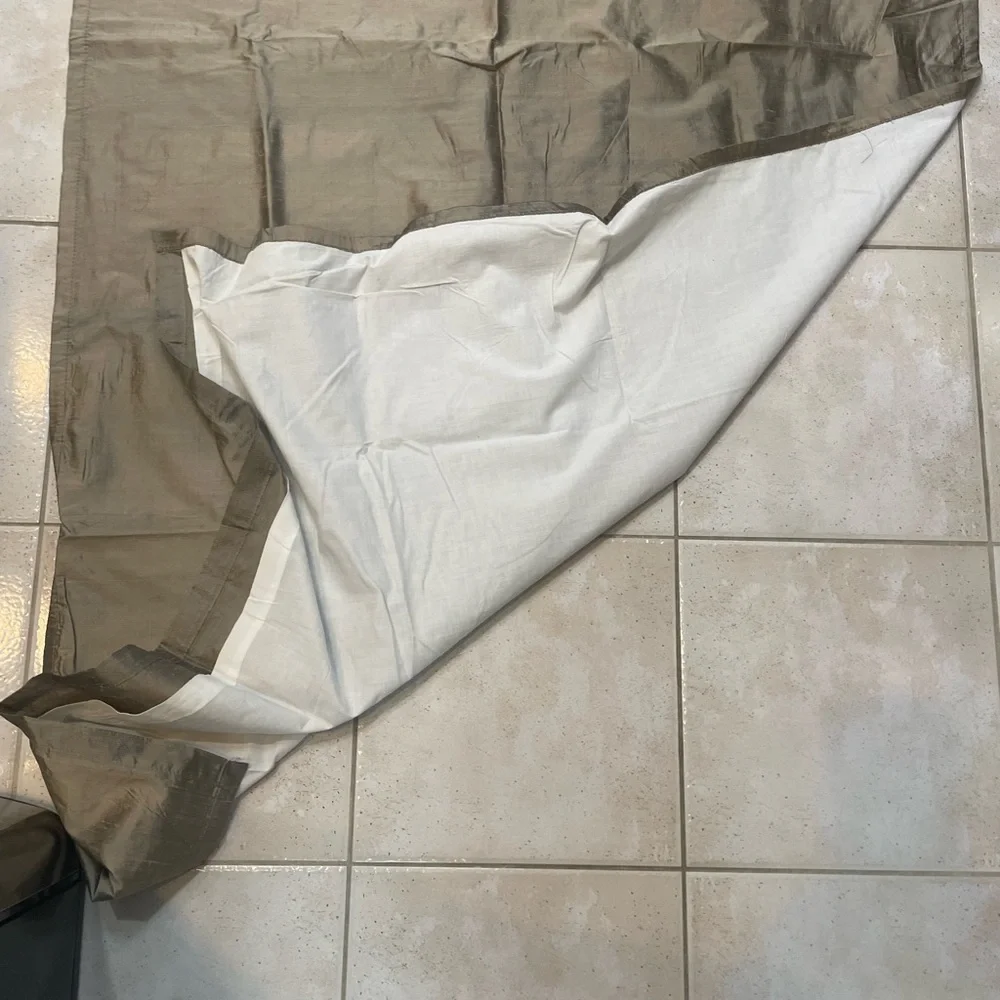 CHF & You Empire Silk Lined Curtain Panel Beige 75% Silk 40x84 in